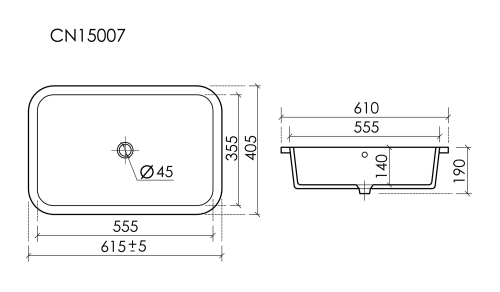 Раковина встраиваемая снизу Ceramicanova Era CN15007, белый глянец фото 7