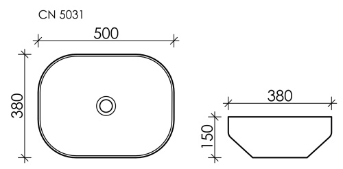 Раковина Ceramicanova ELEMENT CN5031, белый глянец фото 6