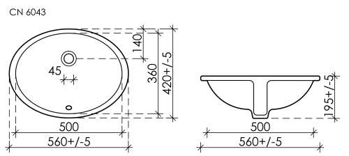 Раковина Ceramicanova ELEMENT CN6043, белый глянец фото 8