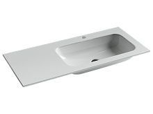 Раковина накладная мебельная Ceramicanova Element CN7015, чаша справа, белый глянец