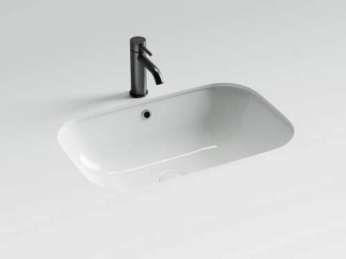 Раковина встраиваемая снизу Ceramicanova Era CN15007, белый глянец фото 2