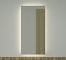 Зеркало DEFESTO GLOW DF 2505S с фацетом и LED-подсветкой 50x100 см., сенсорный выключатель, 4500 K