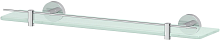 Полка Artwelle Harmonie HAR 035, 50 cm, хром