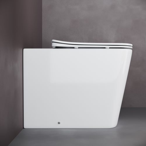 Унитаз приставной напольный Ceramicanova Cubic CN1809 с крышкой-сидением фото 2