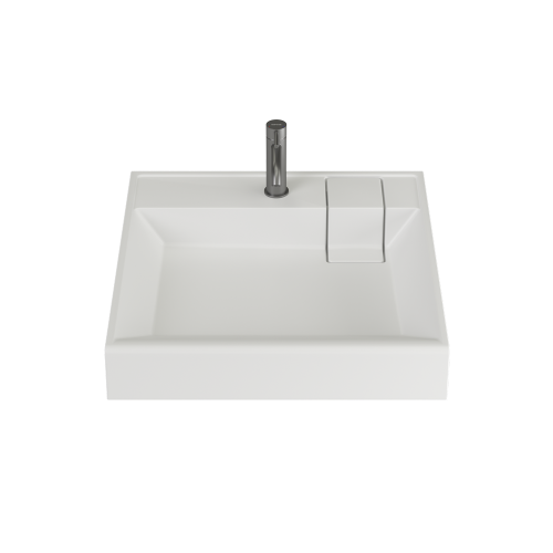 Раковина над стиральной машиной Ceramicanova Quattro CN0101, с кронштейнами в комплекте, белый глянец фото 6