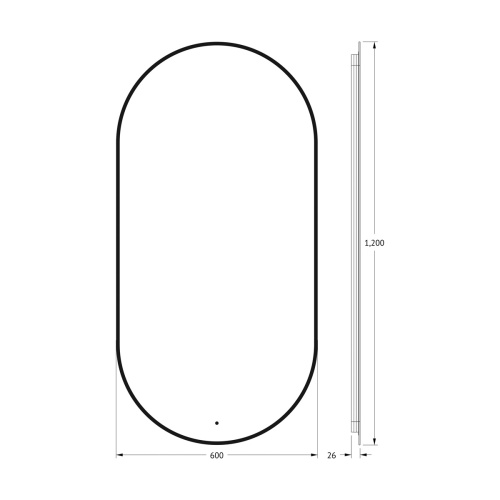 Зеркало DEFESTO AURA DF 2936R с окантовкой и LED-подсветкой 60x120 см., ИК - выключатель, 3000 K фото 7