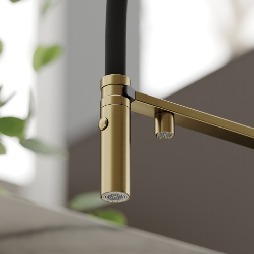 Смеситель для кухни Sancos Imola SC4010BGbh, брашированное золото фото 3