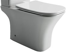 Чаша для унитаза-компакта Ceramicanova ALFA CN9002-B Rimless с сидением, белый глянец