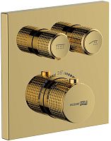 Термостатический смеситель для душа WasserKRAFT Sauer 7148 Thermo, С ВНУТРЕННЕЙ ЧАСТЬЮ, глянцевое золото PVD