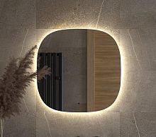 Зеркало DEFESTO OPTI DF 2849R с LED-подсветкой 60x60 см., ИК - выключатель, 4500 K