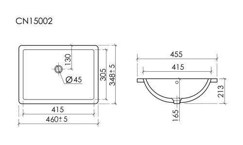 Раковина встраиваемая снизу Ceramicanova Era CN15002, белый глянец фото 6