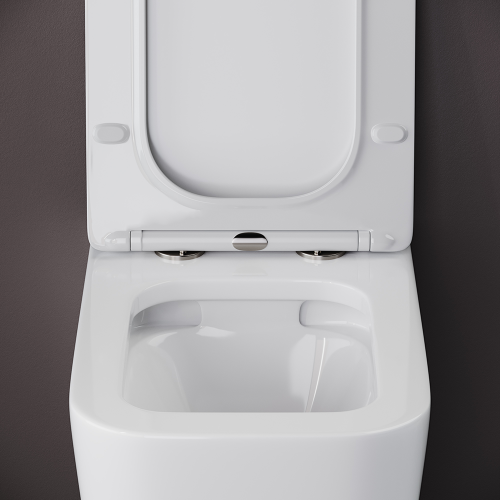 Подвесной унитаз Ceramicanova Cubic CN1806 с крышкой-сидением фото 7