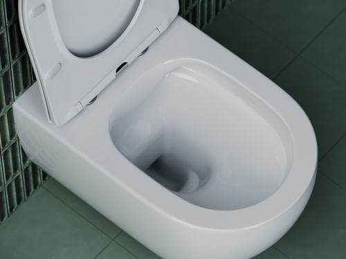 Подвесной унитаз Ceramicanova Long CN3015 с крышкой-сидением фото 9