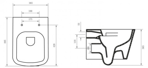 Унитаз подвесной BelBagno ALBANO BB120CHR с крышкой BB120SC фото 11