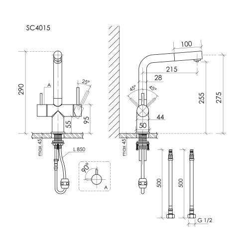 Смеситель для кухни Sancos Spin SC4015ZG, полированное золото фото 10