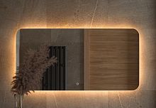 Зеркало DEFESTO OPTI DF 2818SH с LED-подсветкой 120x60 см., сенсорный выключатель, 3000 K