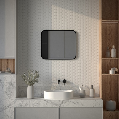 Зеркало DEFESTO AURA DF 2963SH с окантовкой и LED-подсветкой 60x50 см., сенсорный выключатель, 4500 K фото 3