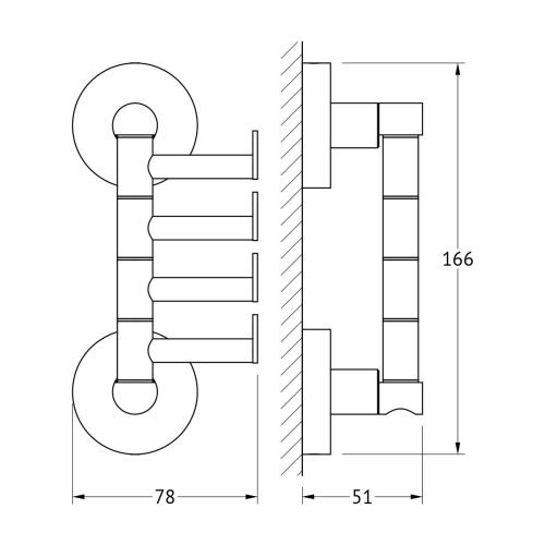 Крючок Artwelle Harmonie HAR 011, хром фото 2