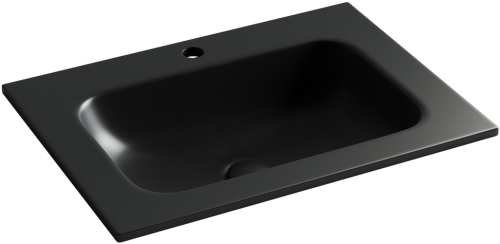 Раковина накладная мебельная Ceramicanova Grace CN7011MB, черный матовый