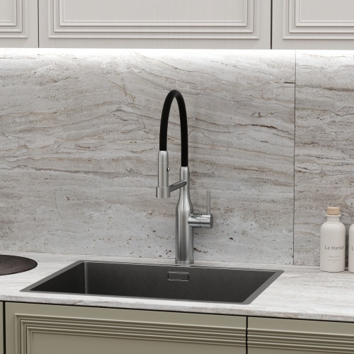 Смеситель для кухни Sancos Pride SC4011BNG, нержавеющая сталь фото 6