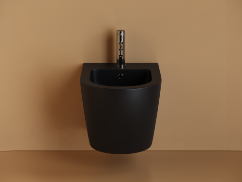 Биде подвесной Ceramicanova Uno CN11002MB черное матовое фото 3