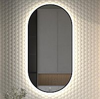 Зеркало DEFESTO AURA DF 2926S с окантовкой и LED-подсветкой 60x120 см., сенсорный выключатель, 4500 K