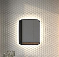 Зеркало DEFESTO AURA DF 2963R с окантовкой и LED-подсветкой 50x60 см., ИК - выключатель, 4500 K