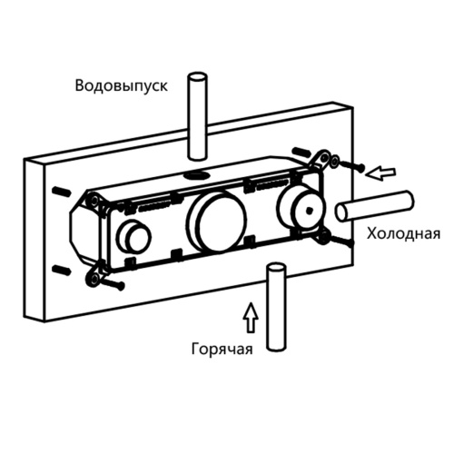 Душевой комплект Vincea VSFW-422T1GM термостатический встраиваемый С ВНУТРЕННЕЙ ЧАСТЬЮ, 2 режима, вороненая сталь фото 11