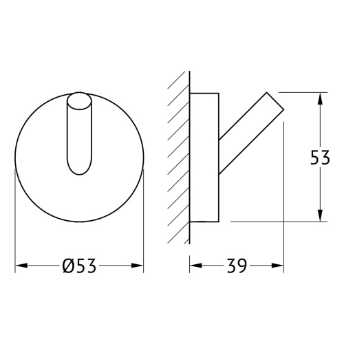 Крючок Artwelle Harmonie HAR 001, хром фото 3
