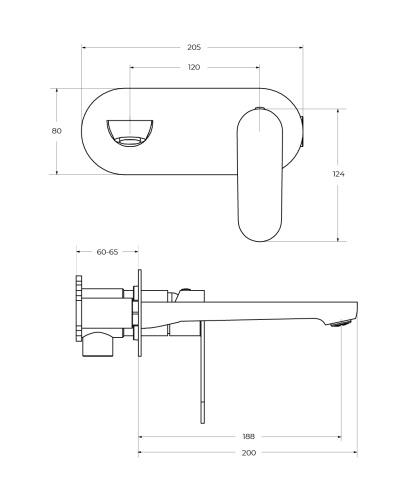 Смеситель для раковины Cezares STYLUS-BLI1-IN-W0 С ВНУТРЕННЕЙ ЧАСТЬЮ, сатин фото 2