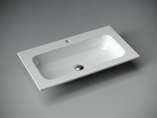 Раковина накладная мебельная Ceramicanova Grace CN7012, белый глянец фото 2