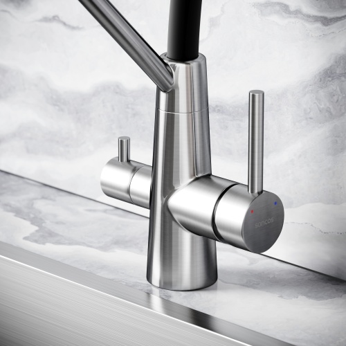 Смеситель для кухни Sancos Nolia SC12003SS, нержавеющая сталь фото 6