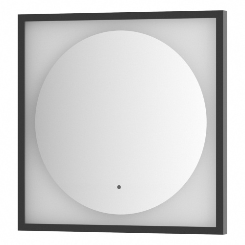 Зеркало DEFESTO ECLIPSE DF 2221R в багетной раме с LED-подсветкой 60x60 см., ИК - выключатель черная рама, 4500 K фото 4