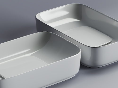 Накладная раковина Ceramicanova ELEMENT CN5021 с керамической накладкой на сливное отверстие, белый глянец фото 6