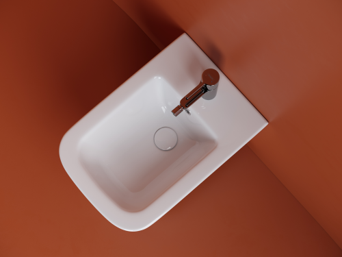 Биде подвесной Ceramicanova Union CN4003MB белое глянцевое фото 3