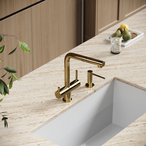 Смеситель для кухни Sancos Spin SC4015ZG, полированное золото фото 2