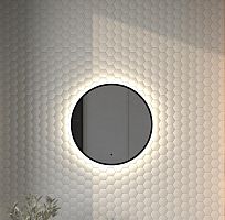 Зеркало DEFESTO AURA DF 2982R с окантовкой и LED-подсветкой Ø50 см., ИК - выключатель, 4500 K
