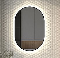 Зеркало DEFESTO AURA DF 2925 с окантовкой и LED-подсветкой 60x90 см., без выключателя, 4500 K