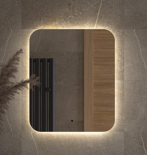 Зеркало DEFESTO OPTI DF 2803R с LED-подсветкой 50x60 см., ИК - выключатель, 4500 K