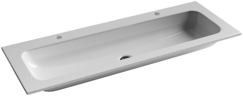 Раковина накладная мебельная Ceramicanova Element Grace CN7016 с двумя отверстиями под смеситель, белый глянец