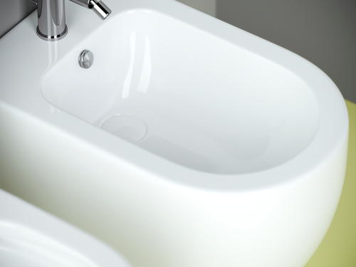 Биде напольное Ceramicanova Metropol CN4005, белое глянцевое фото 7