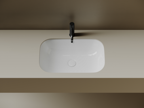 Раковина встраиваемая снизу Ceramicanova Era CN15007, белый глянец фото 5