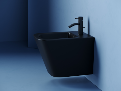 Биде подвесной Ceramicanova Union CN4010MB черное матовое фото 2