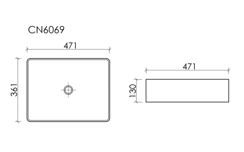 Накладная раковина Ceramicanova Element CN6069, белый глянец фото 6