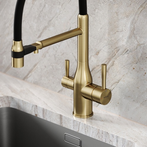 Смеситель для кухни Sancos Garda SC4009BG, брашированное золото фото 11