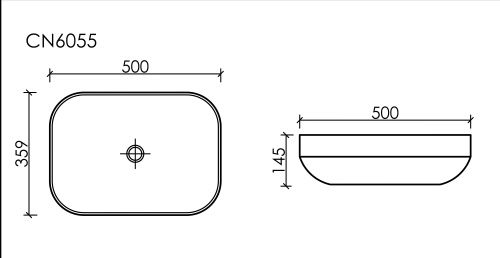 Накладная раковина Ceramicanova ELEMENT CN6055, белый глянец фото 11