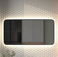 Зеркало DEFESTO AURA DF 2968RH с окантовкой и LED-подсветкой 120x60 см., ИК - выключатель, 4500 K