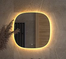 Зеркало DEFESTO OPTI DF 2859S с LED-подсветкой 60x60 см., сенсорный выключатель, 3000 K
