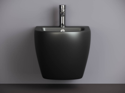 Биде подвесной Ceramicanova Metropol  черное матовое фото 3