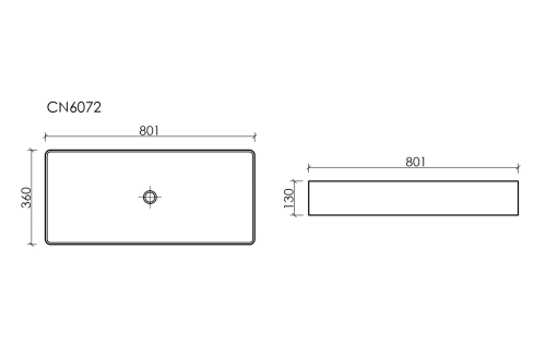 Накладная раковина Ceramicanova Element CN6072, белый глянец фото 6